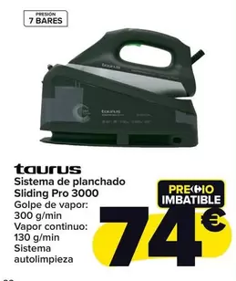 Oferta de Taurus - Sistema De Planchado Sliding Pro 3000 por 74€ en Carrefour