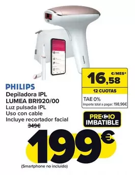 Oferta de Philips - Depiladora IPL Lumea BRI920/00 por 199€ en Carrefour