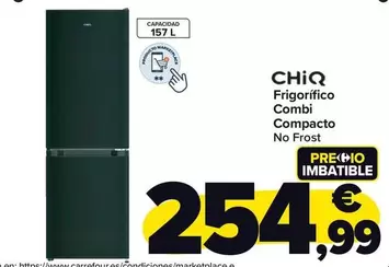 Oferta de Chiq - Frigorífico Combi Compacto por 254,99€ en Carrefour