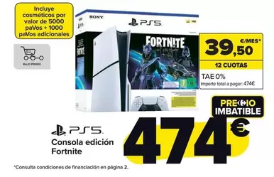 Oferta de Ps5 - Consola Edicion Fortnite por 474€ en Carrefour