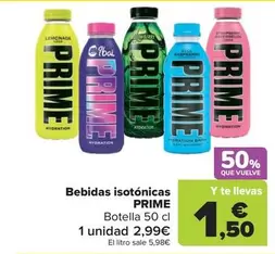 Oferta de Prime - Bebidas Isotónicas por 2,99€ en Carrefour