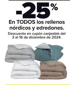 Oferta de En Todos Los Rellenos Nordicos Y Edredones en Carrefour