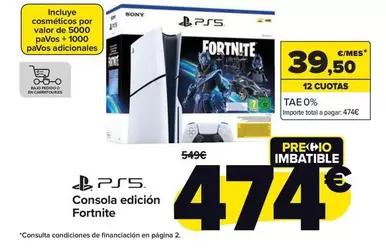 Oferta de Ps5 - Consola Edicion Fortnite por 474€ en Carrefour