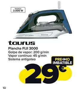 Oferta de Taurus - Plancha Fiji 3000 por 29€ en Carrefour