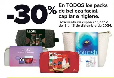 Oferta de En Todos Los Packs De Belleza Facial, Capilar E Higiene en Carrefour