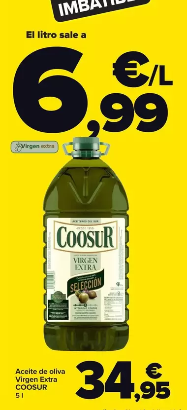 Oferta de Coosur - Aceite De Oliva Virgen Extra por 34,95€ en Carrefour