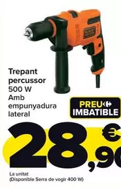 Oferta de Black & Decker - Taladro Percutor por 28,9€ en Carrefour