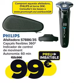 Oferta de Philips - Afeitadora S7886/35 por 99€ en Carrefour