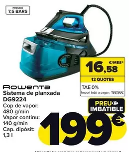 Oferta de Rowenta - Sistema De Planchado DG9224 por 199€ en Carrefour