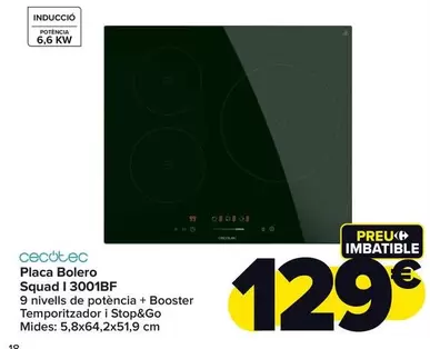 Oferta de Cecotec - Placa Bolero Squad I 3001bf por 129€ en Carrefour