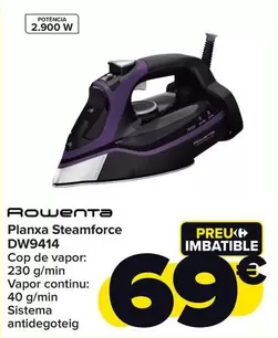 Oferta de Rowenta - Plancha Steamforce DW9414 por 69€ en Carrefour