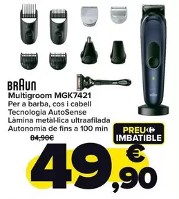 Oferta de Braun - Multigroom MGK7421 por 49,9€ en Carrefour