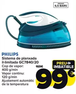 Oferta de Philips - Sistema De Planchado Ilimitado GC7840/20 por 99€ en Carrefour