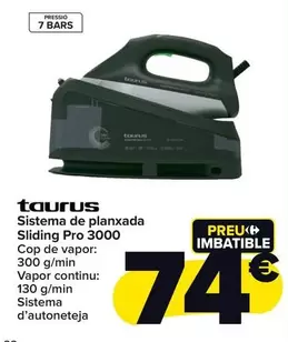 Oferta de Taurus - Sistema De Planchado Sliding Pro 3000 por 74€ en Carrefour