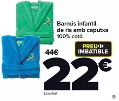 Oferta de Albornoz Nino Rizo Con Capucha por 22€ en Carrefour