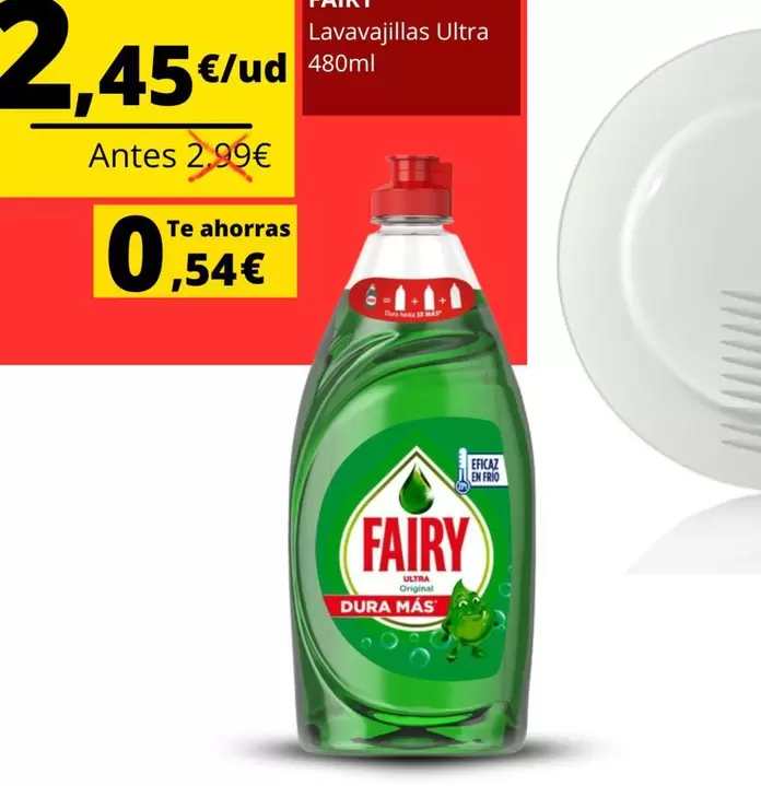 Oferta de Fairy - Lavavajillas Ultra por 2,45€ en Tu Trébol Hipermercados