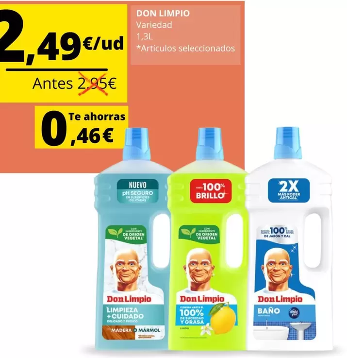 Oferta de Don Limpio - Variedad por 2,49€ en Tu Trébol Hipermercados