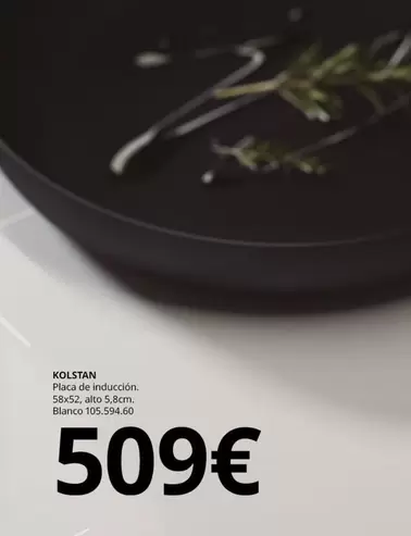 Oferta de Blanco - Placa De Inducción, Escales, No 6 S. Con. Bic por 509€ en IKEA