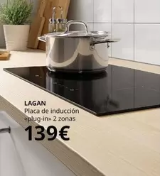 Oferta de Lagan - Placa De Inducción Plug-Inx 2 Zonas por 139€ en IKEA