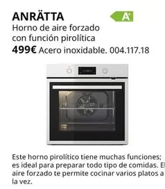 Oferta de Ideal - Anrätta Horno De Aire Forzado por 499€ en IKEA