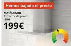 Oferta de Matalskare Extractor De Pared por 199€ en IKEA