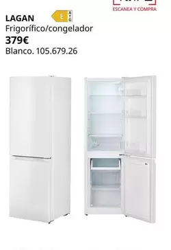 Oferta de Lagan - Frigorífico/congelador por 379€ en IKEA