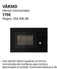 Oferta de Horno Microondas por 179€ en IKEA