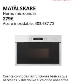 Oferta de Horno Microondas por 279€ en IKEA