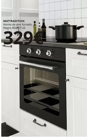 Oferta de Horno De Aire Forzado Negro por 329€ en IKEA