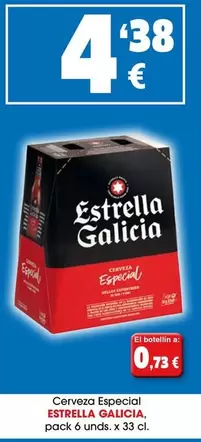 Oferta de Estrella Galicia - Cerveza Especial por 4,38€ en Top Cash