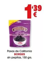 Oferta de Borges - Pasas De California Sin Pepitas por 1,39€ en Top Cash