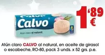 Oferta de Calvo - Atun Claro Al Natural por 1,89€ en Top Cash