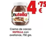 Oferta de Nutella - Crema De Cacao Con Avellanas por 4,75€ en Top Cash