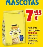 Oferta de Friskies - Alimento Para Gatos Pescado Blanco Y Verduras por 7,55€ en Top Cash