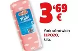 Oferta de Elpozo - York Sandwich por 3,69€ en Top Cash