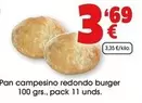 Oferta de Pan -  Campesino Redondo Burger por 3,69€ en Top Cash