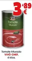 Oferta de Vivo cheff - Tomate Triturado por 3,89€ en Top Cash