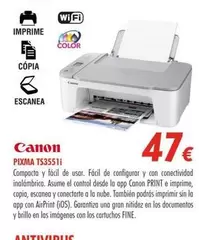 Oferta de Canon - Pixma Ts35511 por 47€ en Zbitt