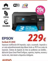 Oferta de Wifi - Ecotank Et-2840 por 229€ en Zbitt