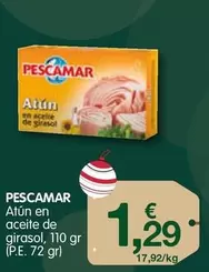 Oferta de Pescamar -  Atun En Aceite De Girasol por 1,29€ en CashDiplo