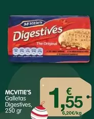 Oferta de McVitie's - Galletas Digestives por 1,55€ en CashDiplo