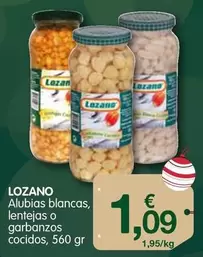 Oferta de Lozano - Alubias Blancas, Lentejas O Garbanzos Cocidos por 1,09€ en CashDiplo