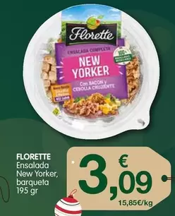 Oferta de Florette - Ensaladas New Yorker, Barqueta por 3,09€ en CashDiplo