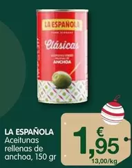 Oferta de La Española - Aceitunas Rellenas De Anchoa por 1,95€ en CashDiplo