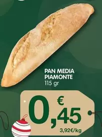 Oferta de Pan -  Media Piamonte por 0,45€ en CashDiplo