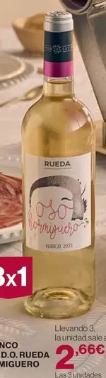 Oferta de Rueda - Vino Tinto D.o. Rueda por 2,66€ en Hipercor