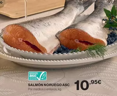 Oferta de Salmón Noruego Asc por 10,95€ en Hipercor