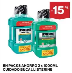 Oferta de Listerine - En Packs Ahorro Cuidado Bucal en Hipercor