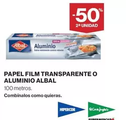 Oferta de Albal - Papel Film Transparente O Aluminio en Hipercor