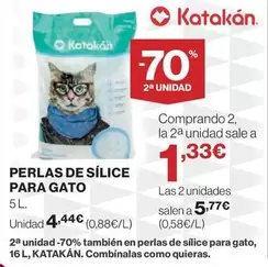 Oferta de Katakán - Perlas De Silice Para Gato por 4,44€ en Hipercor